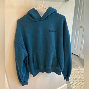 Madhappy Classics Fleece Stitch Hoodie Blue Embroidery